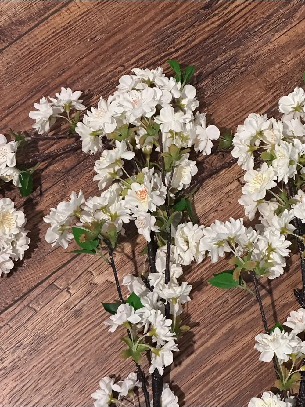 White Artificial Cherry Blossom stems. Senjie 3 pcs/stems. New!